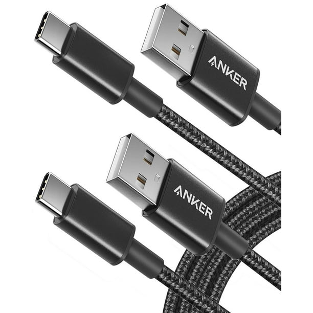 Anker Powerline+ II USB-C to USB-A Cable iPad Pro 2018 and More for Samsung Galaxy S10 / S9 / S9+ / S8/S8+/Note 8 LG V20/G5/G6 Red 6ft 
